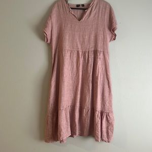 Rose pink midi dress